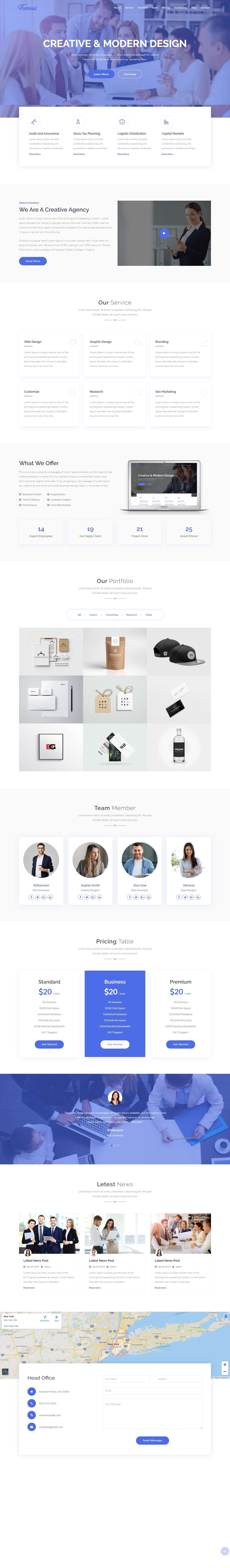 Famous - Digital Corporate Business Template screenshot 1
