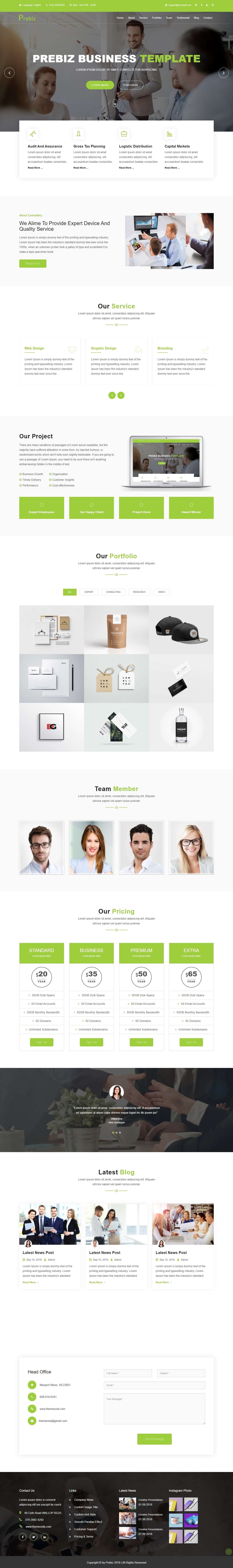 Prebiz - Digital Corporate Business Template screenshot 1