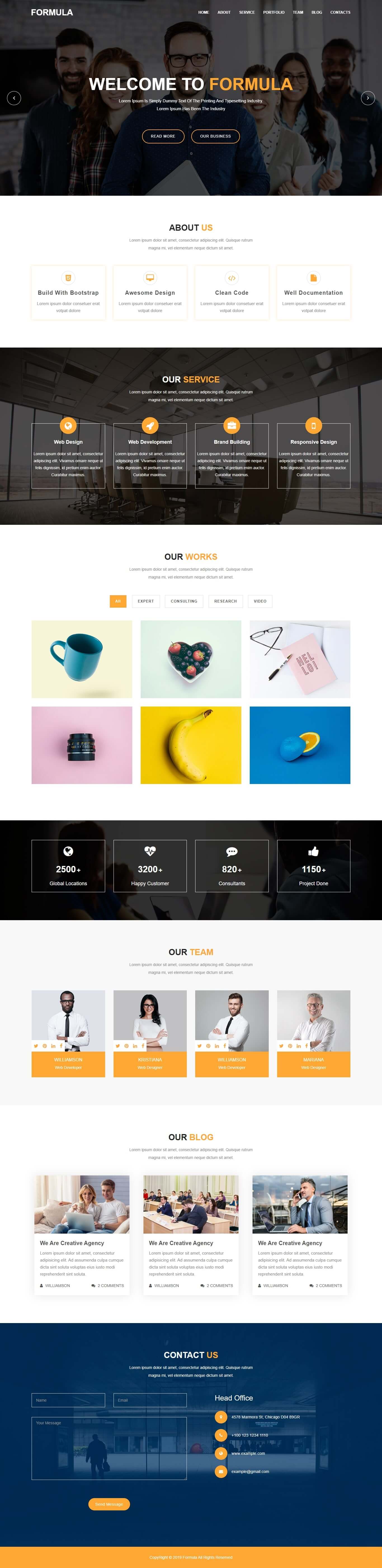 Formula - Material Design Agency Template screenshot 1