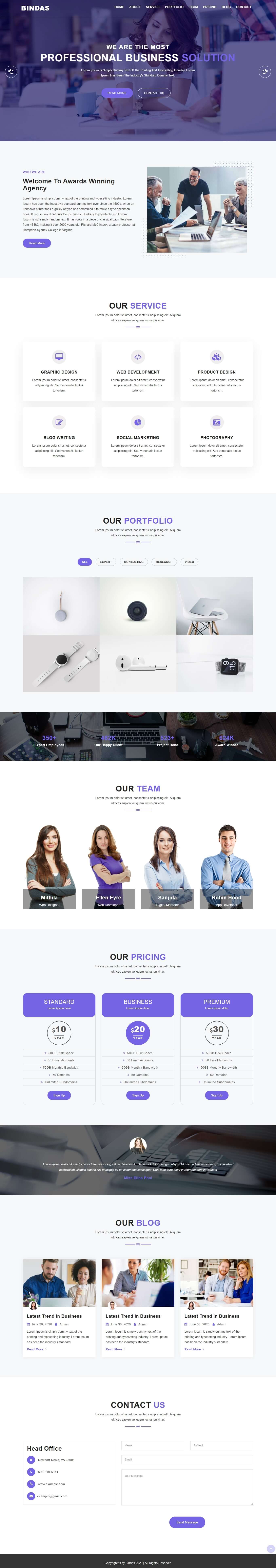 Bindas Consulting & Business HTML5 Template screenshot 1