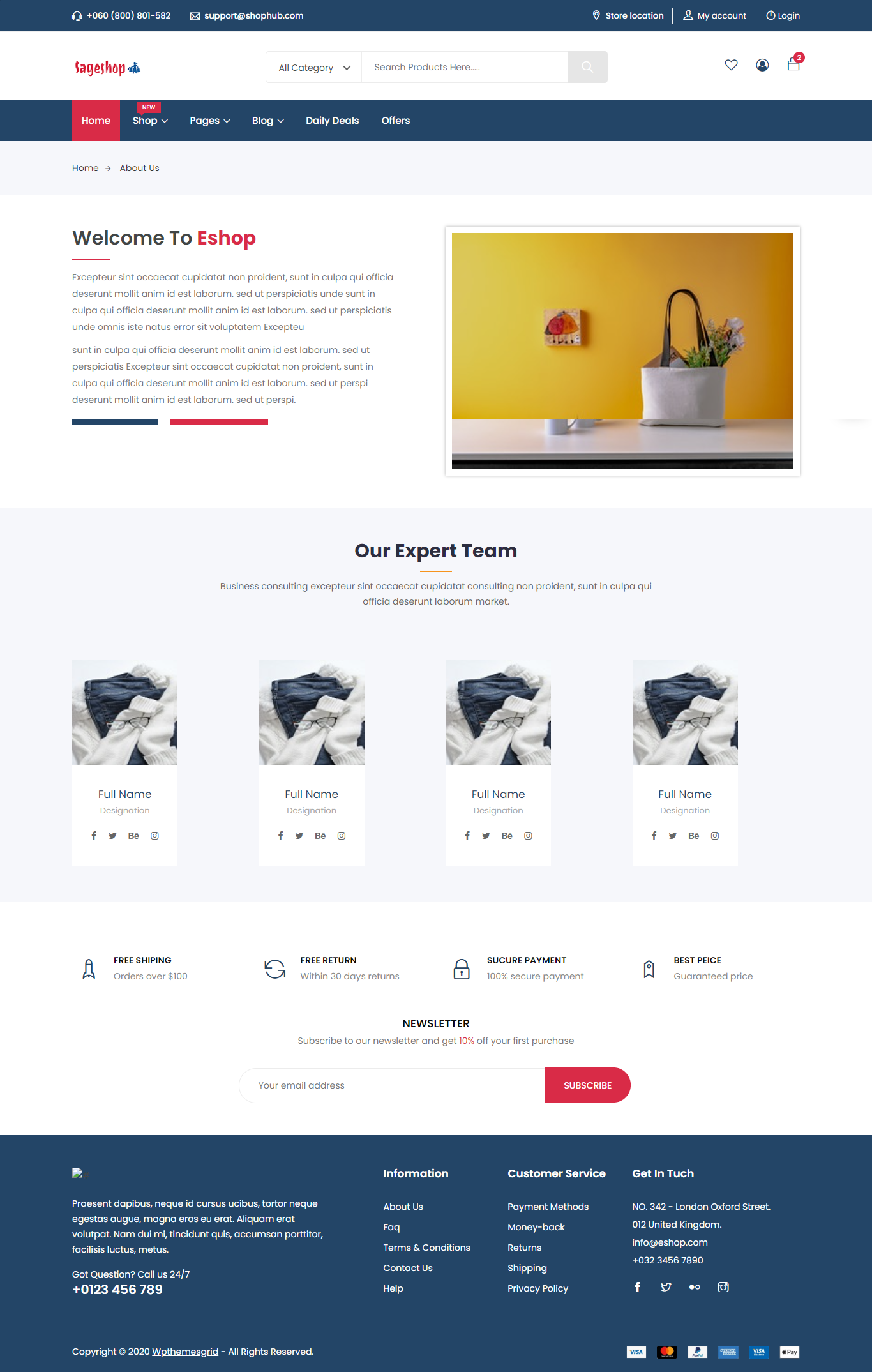 Sageshop HTML5 Template screenshot 1