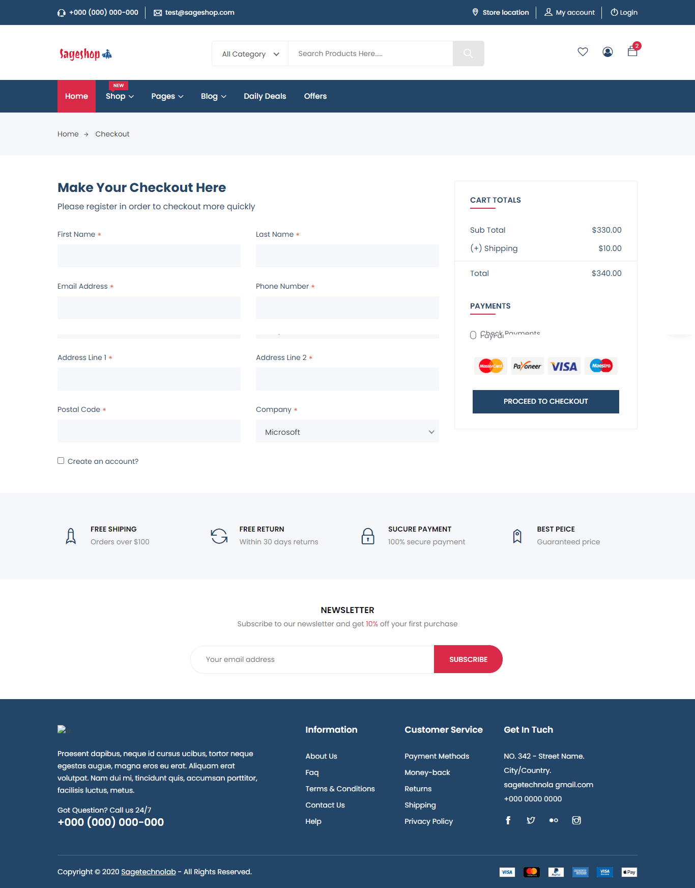 Sageshop HTML5 Template screenshot 5