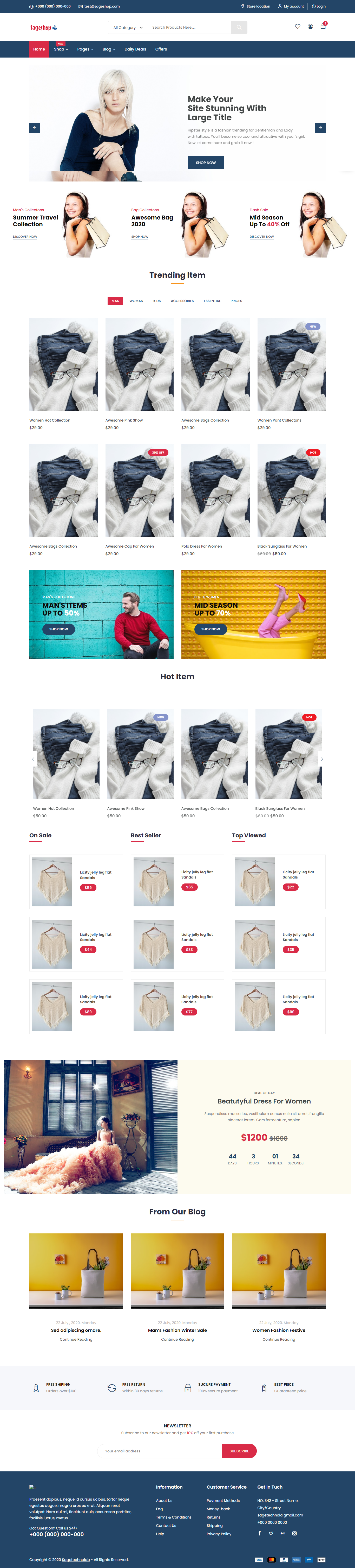 Sageshop HTML5 Template screenshot 7