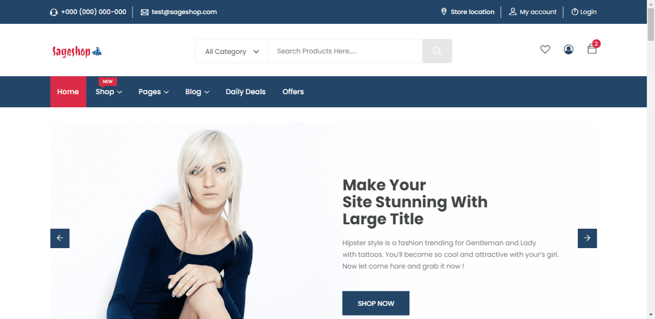 Sageshop HTML5 Template screenshot 8