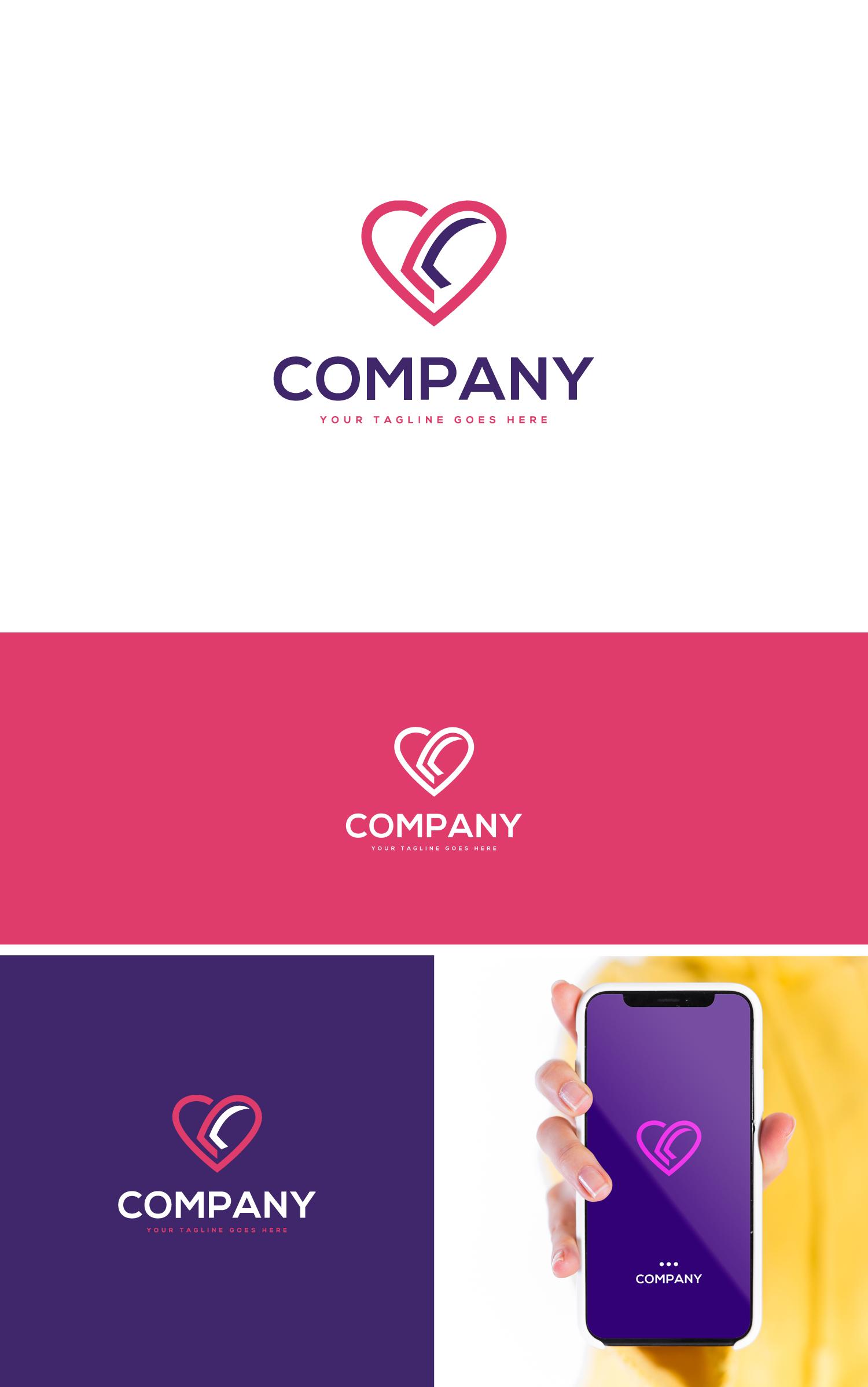 LL love Letter shape logo screenshot 1