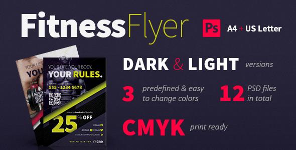 Fitness Flyer PSD Template Fitness Flyer PSD Template