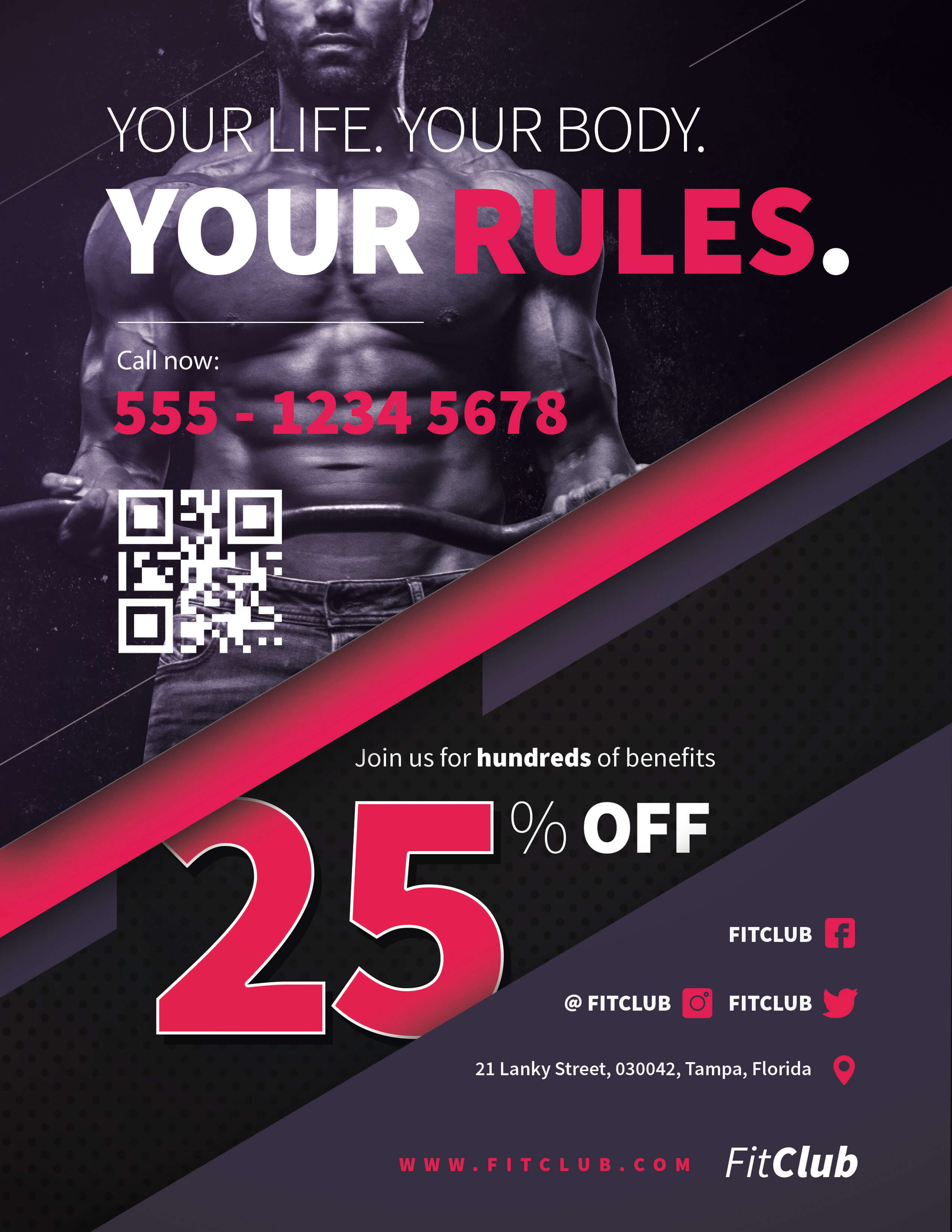Fitness Flyer PSD Template screenshot 3