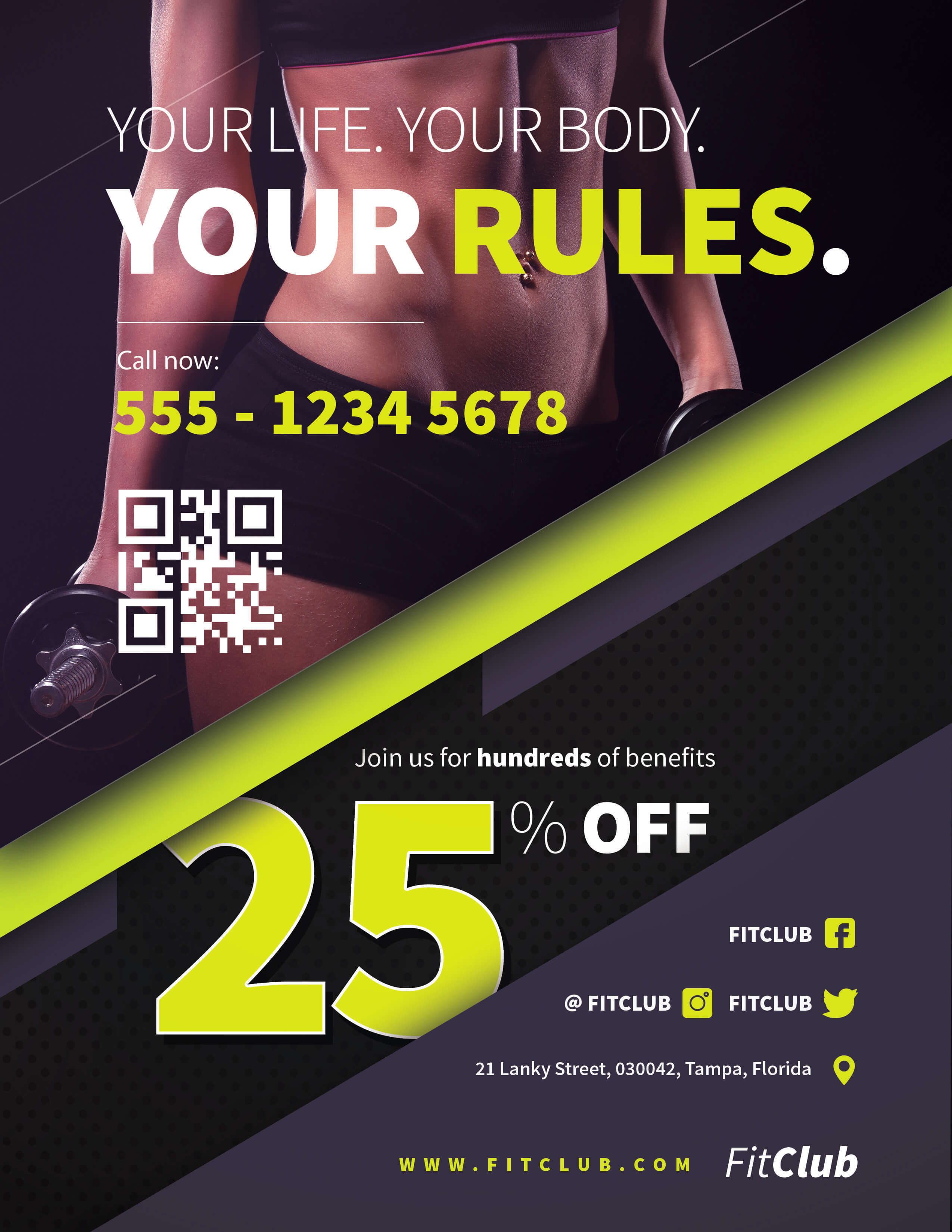 Fitness Flyer PSD Template screenshot 4