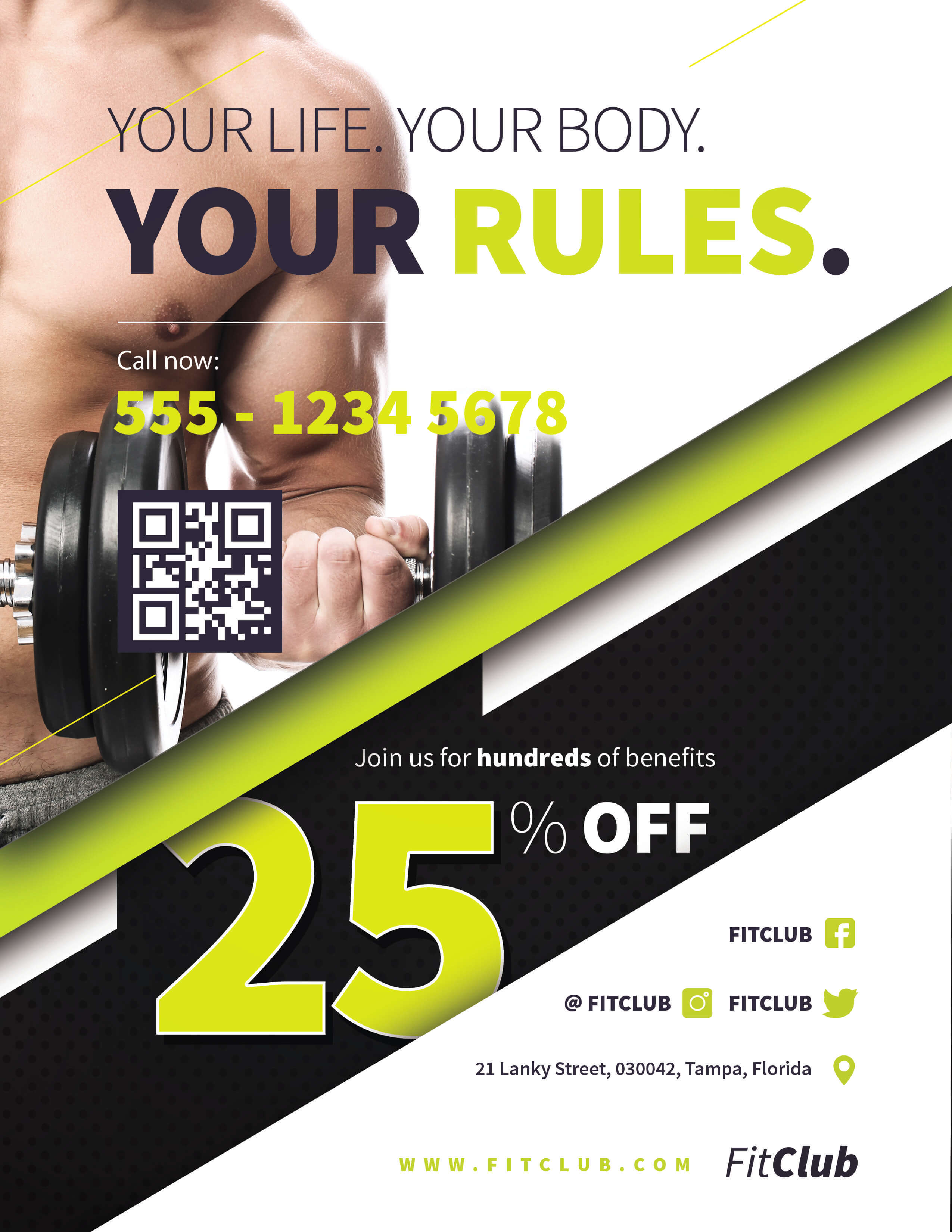 Fitness Flyer PSD Template screenshot 6