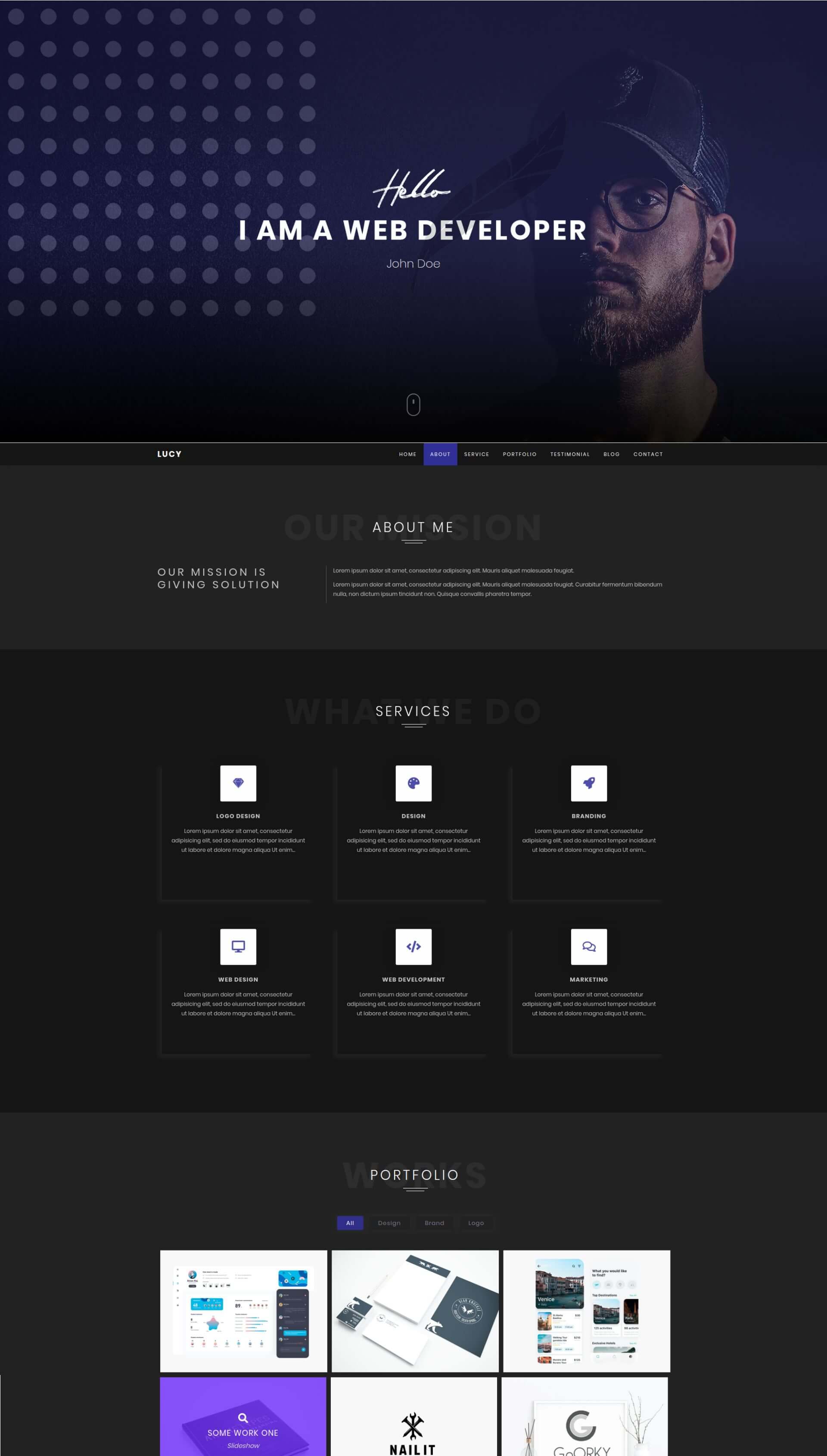 Lucy - Personal Portfolio Template | LifeInSYS