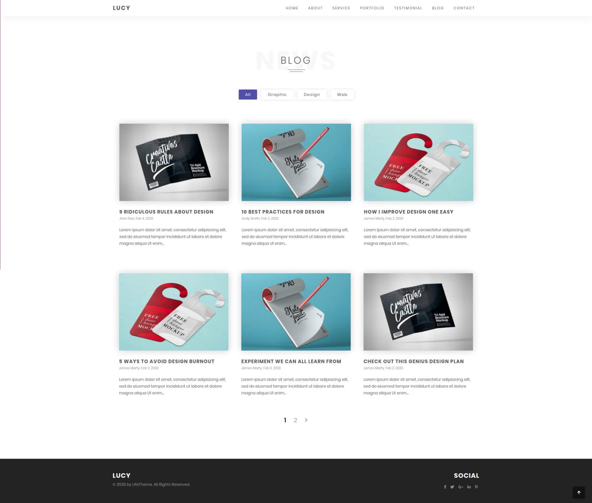 Lucy - Personal Portfolio Template screenshot 4