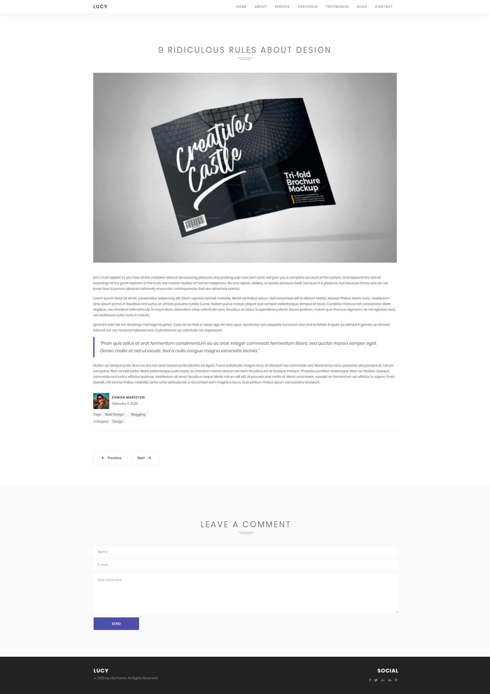 Lucy - Personal Portfolio Template screenshot 5