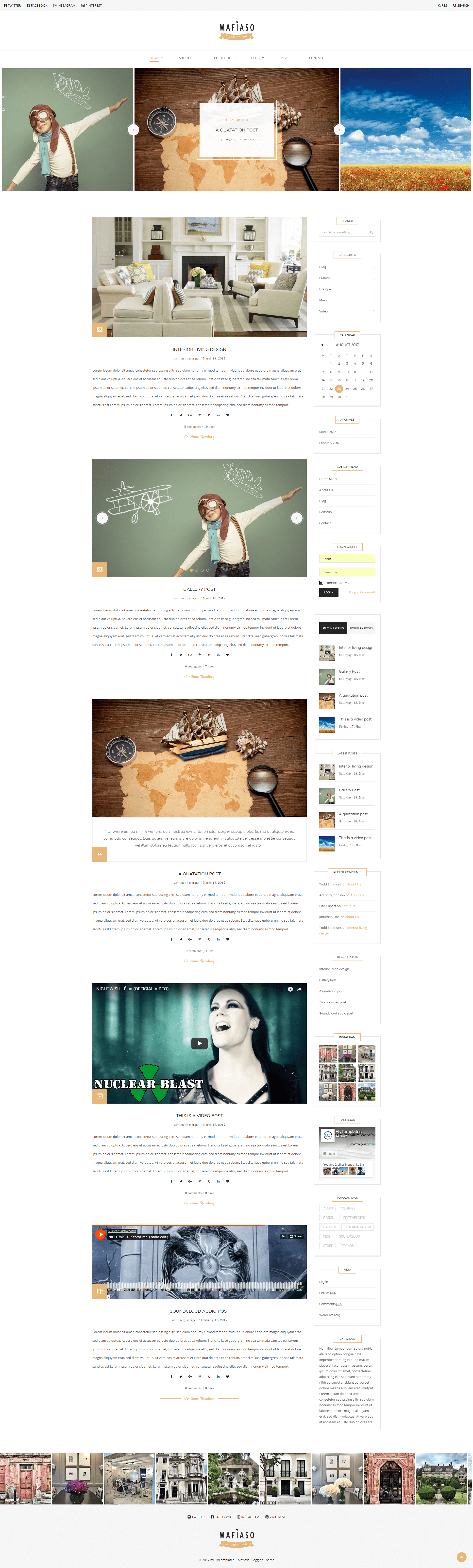 Mafiaso - Blog WordPress Theme screenshot 1