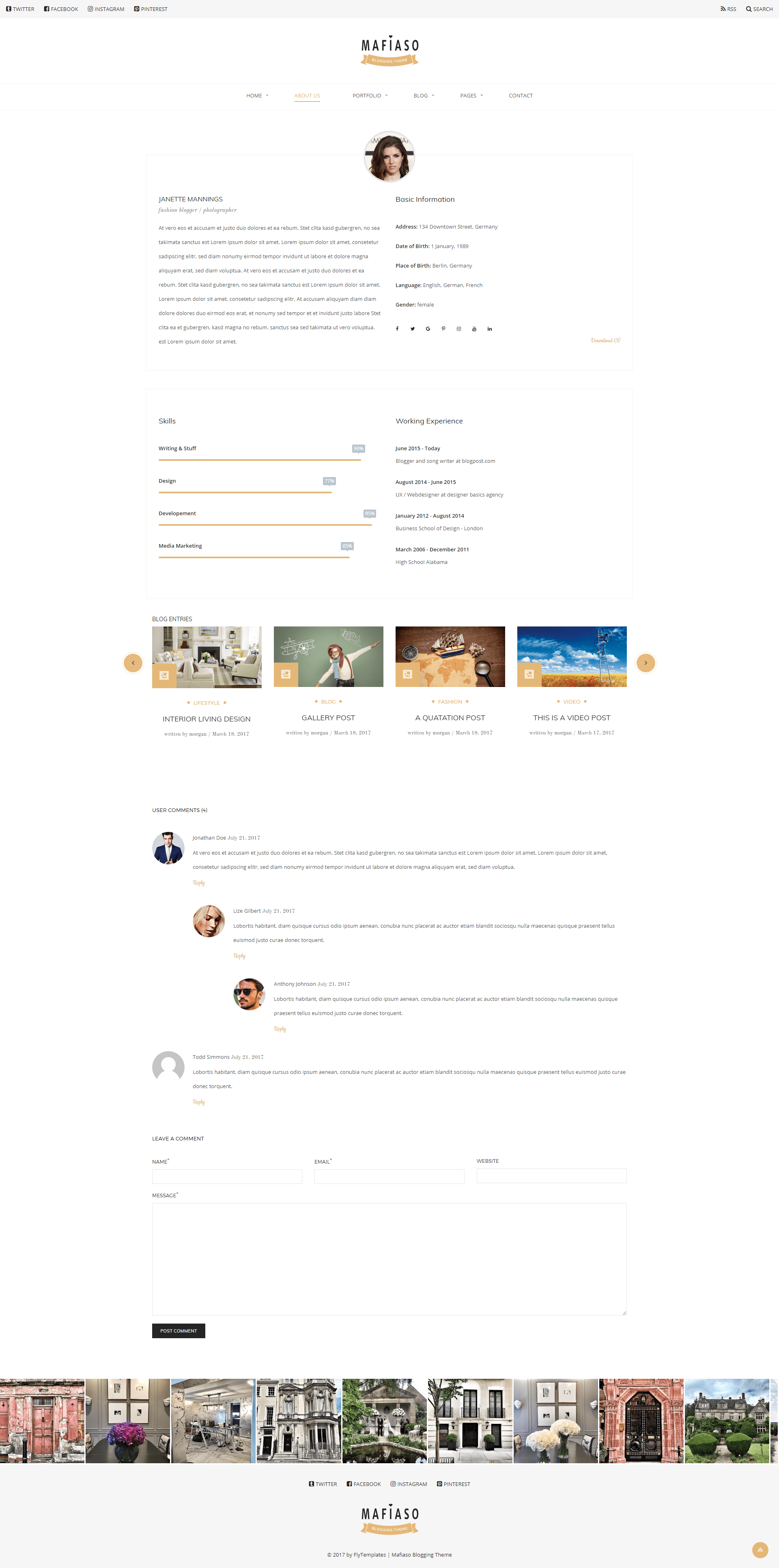 Mafiaso - Blog WordPress Theme screenshot 2