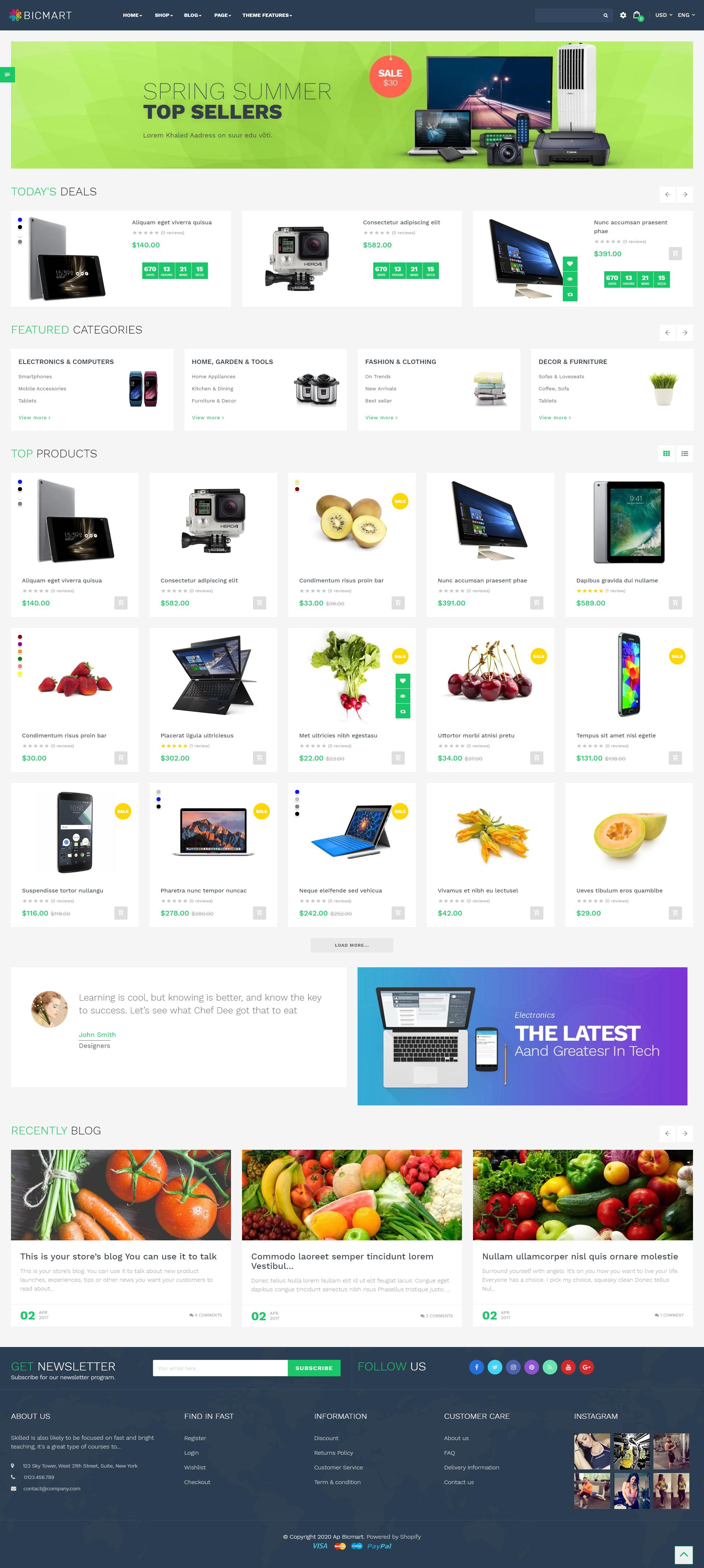 Ap Bicmart Shopify Theme for Hitech | Digital | Food | Drink screenshot 1