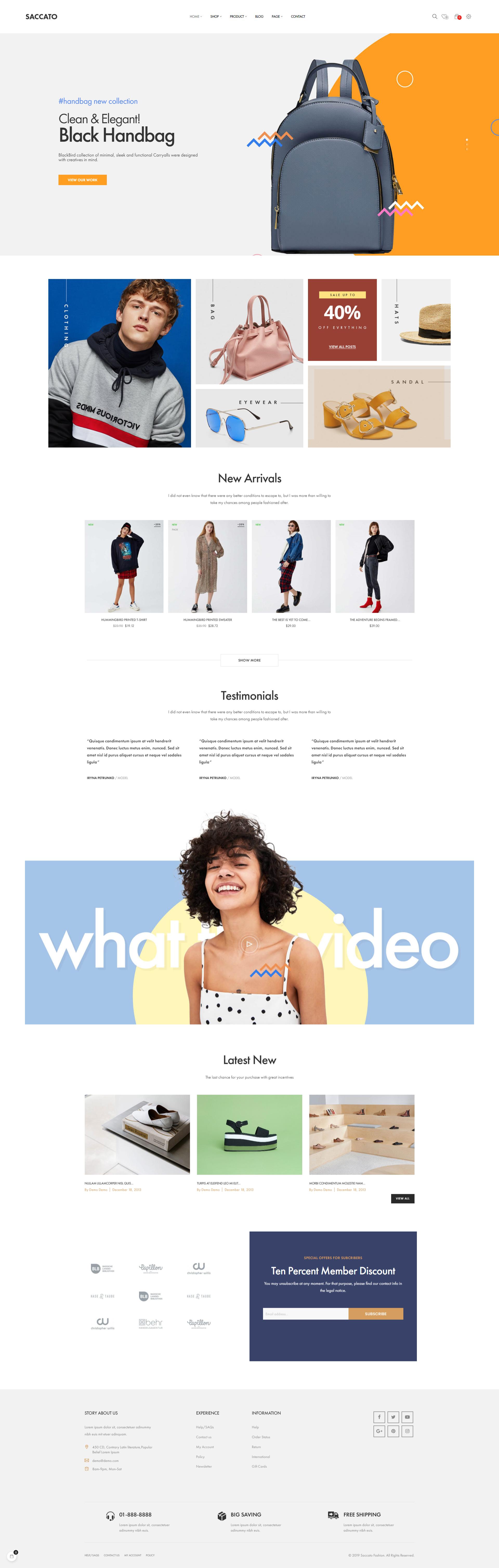 Leo Saccato Stunning PrestaShop Clothing Theme screenshot 1