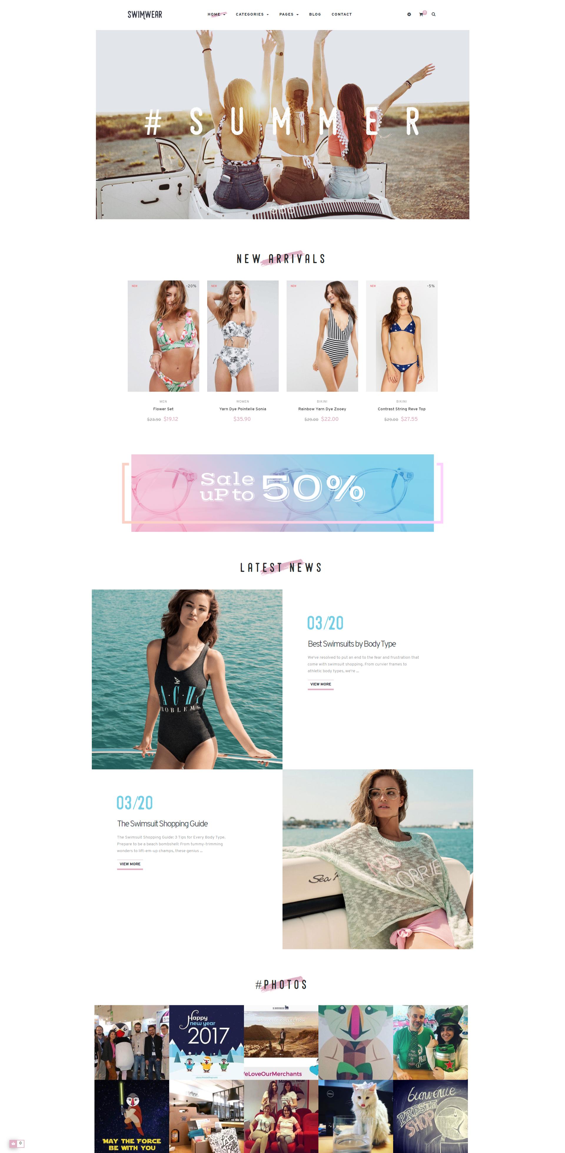 Leo Swimwear - Prestashop Fashion Store Theme screenshot 1